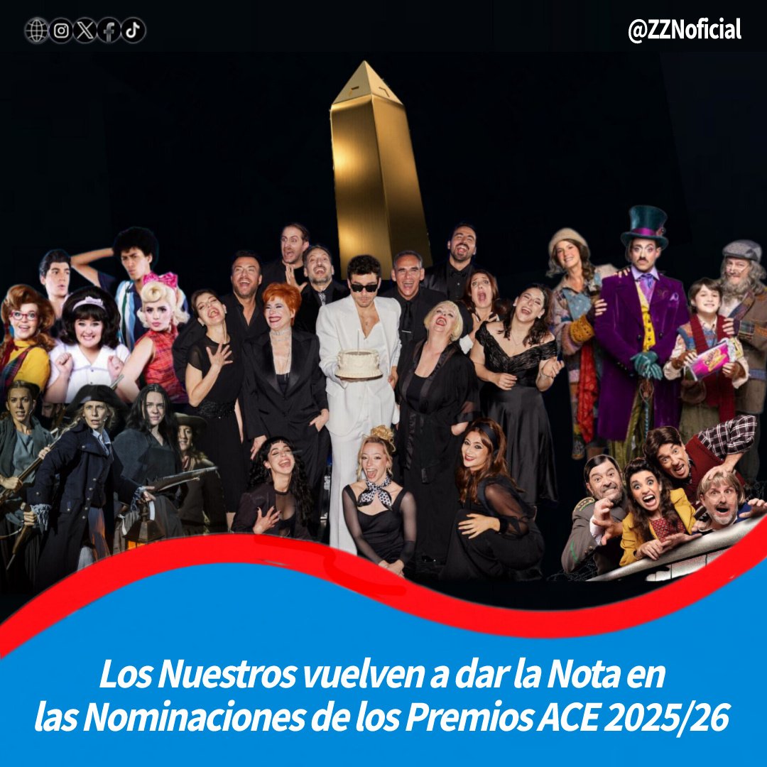 ZZNoficial's tweet photo. [#PremiosACE] ¡LOS NUESTROS VUELVEN A DECIR PRESENTE! Esta Noche se hara la Premiación donde varios Proyectos impulsados por los varios Artistas de nuestra Gran Familia estan muy Candidateados a llevarse alguna Terna https://t.co/Fnc3aDQ5B0