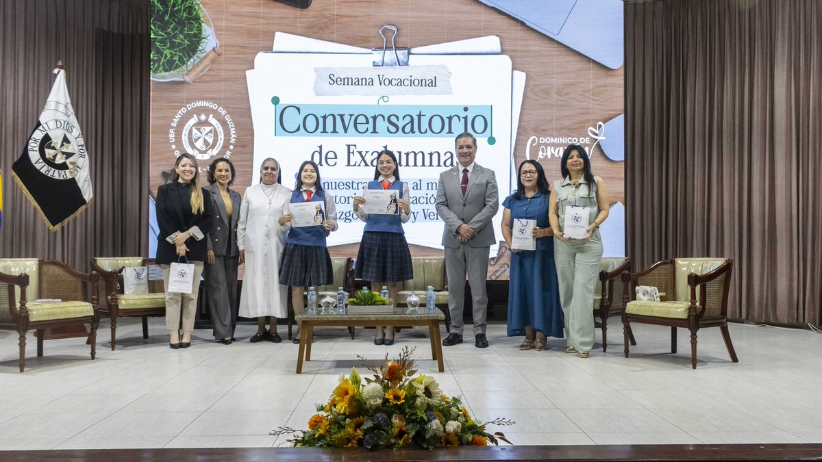 espol's tweet photo. La vicerrectora de Docencia de la #ESPOL , Paola Romero Crespo, compartió su testimonio de vocación y perseverancia con bachilleres del Colegio Santo Domingo de Guzmán en un panel de destacadas exalumnas. 
Conoce los detalles: https://t.co/e9WCMhCebt https://t.co/OfHnzfh4V4