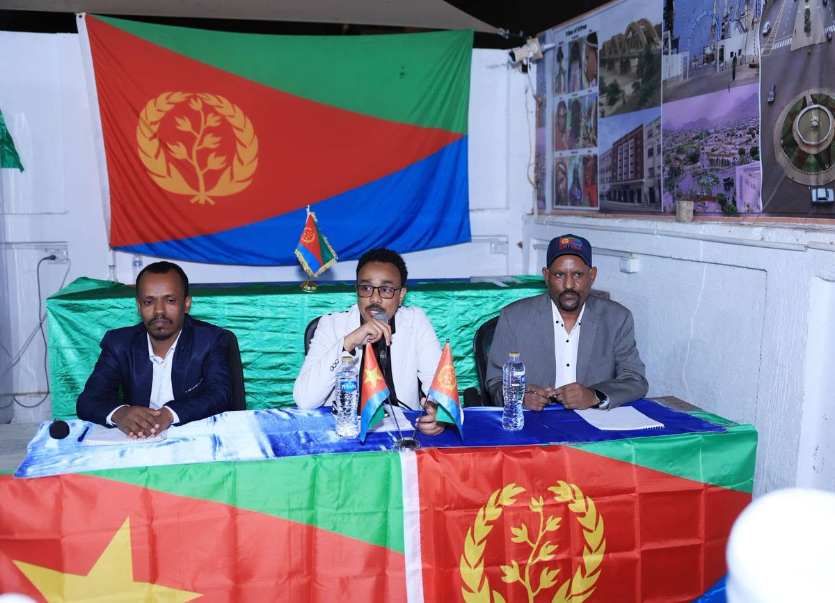 GhideonMusaAron's tweet photo. The Embassy of the State of Eritrea in Egypt hosted a public seminar in Cairo focused on key challenges facing Eritrea and the region, drawing a diverse audience engaged with national and regional affairs.

Chargé d’Affaires Mr. Aman provided an in-depth update on Eritrea’s recent political, social, and economic progress while analyzing regional factors influencing the country’s stability and security; attendees contributed their perspectives and reaffirmed unwavering support for the Eritrean people, government, and defence forces, closing the gathering with a strong message of solidarity and optimism among Eritrean supporters in Egypt.
#Eritrea 
📷 Via Mohammednur Idris