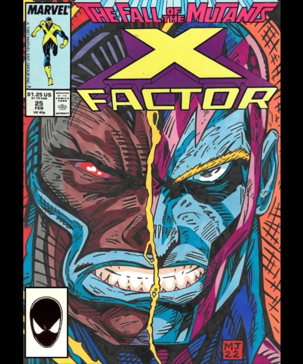 docwestlake1984's tweet photo. Here is an example of the type of comic book cover I make. This is an X-Factor cover created in a retro art style. The characters featured are Archangel VS. Apocalypse. #xmen #xmencomic #xmencomics #xfactor #mutant #marvel #comic #comics #ink #inks #draw #art #movie #film #films https://t.co/hdCa2TXpFX