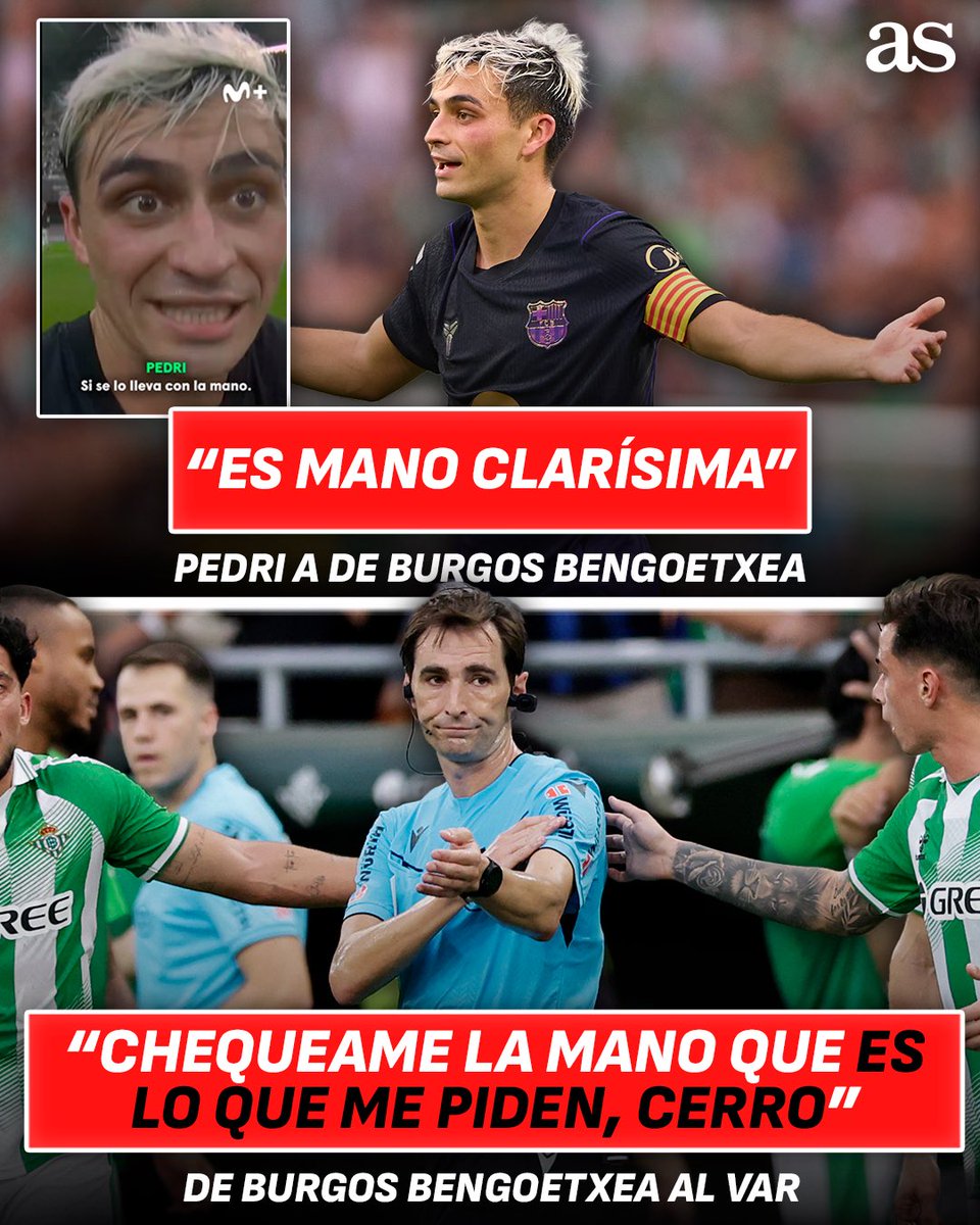 diarioas's tweet photo. ‼️😳 “CHEQUEAME LA MANO QUE ES LO QUE ME PIDEN, CERRO”

🚨 Las polémicas palabras que ha recogido Movistar+ de la REFCAM del colegiado al VAR tras el gol del Betis que fue posteriormente anulado https://t.co/eUYoksiheH