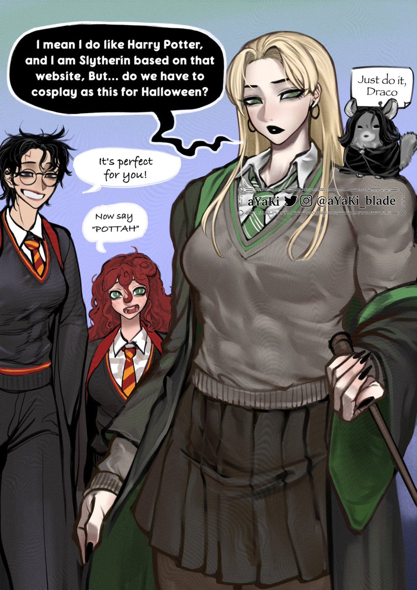 aYaKi_blade's tweet photo. There will be a lot of cosplays of female Malfoy this Halloween https://t.co/eWclVPwyYY