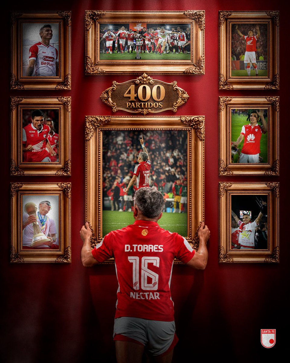 SantaFe's tweet photo. ¡Ya son 400 partidos de Daniel Torres 🦁 llevando estos colores en el corazón ❤️!

El tercero en la historia Cardenal 🇮🇩 en alcanzar esta cifra, dejando una huella imborrable de entrega, compromiso y amor por este escudo. ✨

¡Que sean muchos más, Dani ☝🏻! https://t.co/Dfv8tx7Ksd