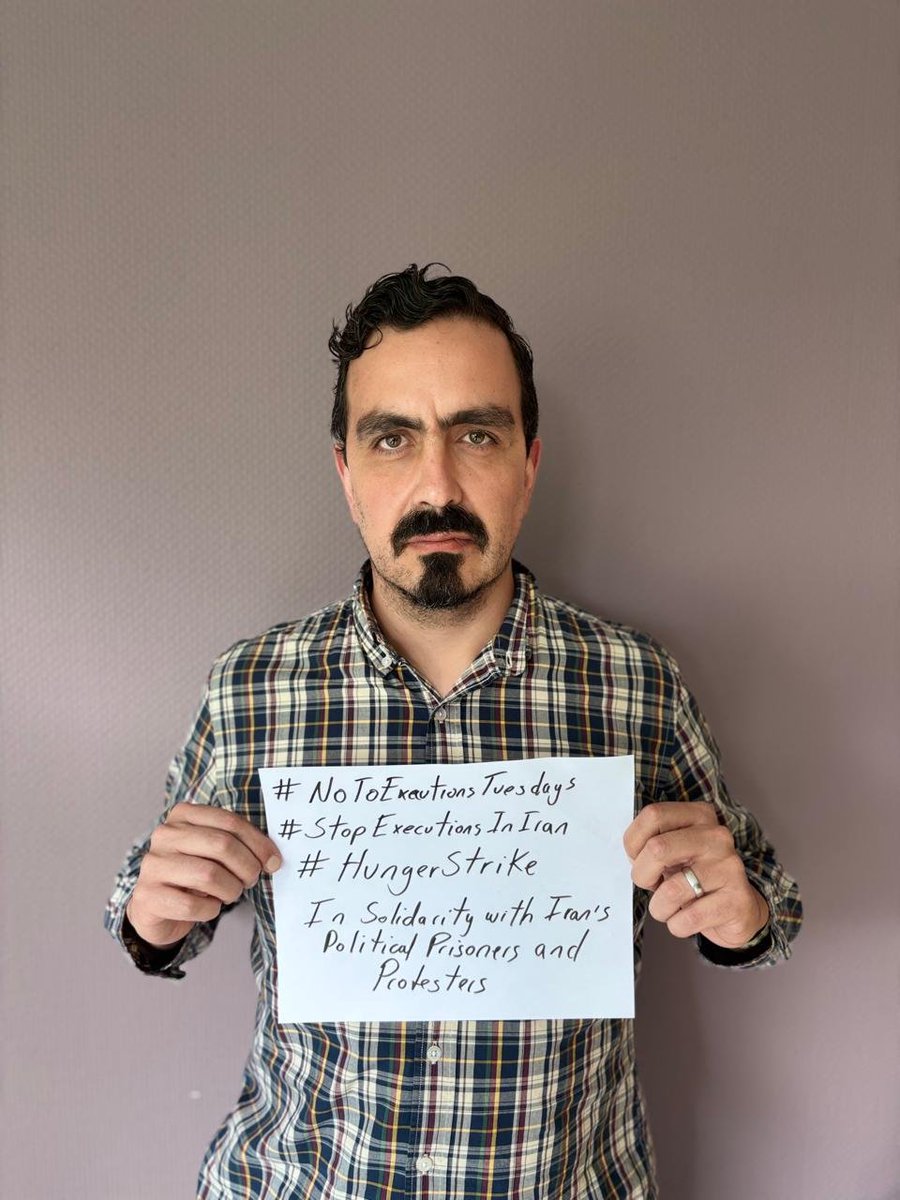 SRfreedex_LMG's tweet photo. I have begun my solidarity action in support of political prisoners in Iran and those participating in #NoToExecutionTuesdays
#hungerstrike

I stand with those facing persecution for their political opinions, expression and peaceful dissent, and reiterate my call for an immediate halt to executions.

#StopExecutionsInIran