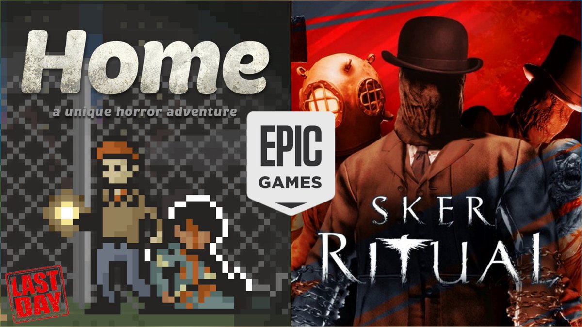 SteamGamesPC's tweet photo. 💯🎮Last day to grab 👾"Home - A Unique Horror Adventure"👾 &amp; 🔥"Sker Ritual"🔥 for FREE to keep FOREVER - ends Thursday, OCTOBER 29th 2026 at 5:00 PM CET‼️

1️⃣ Home - A Unique Horror Adventure
https://t.co/mtHVeaSisj

2️⃣ Sker Ritual
https://t.co/si3e67b7Ht

#FreeGames #EpicGames https://t.co/HfnoXWfA5K