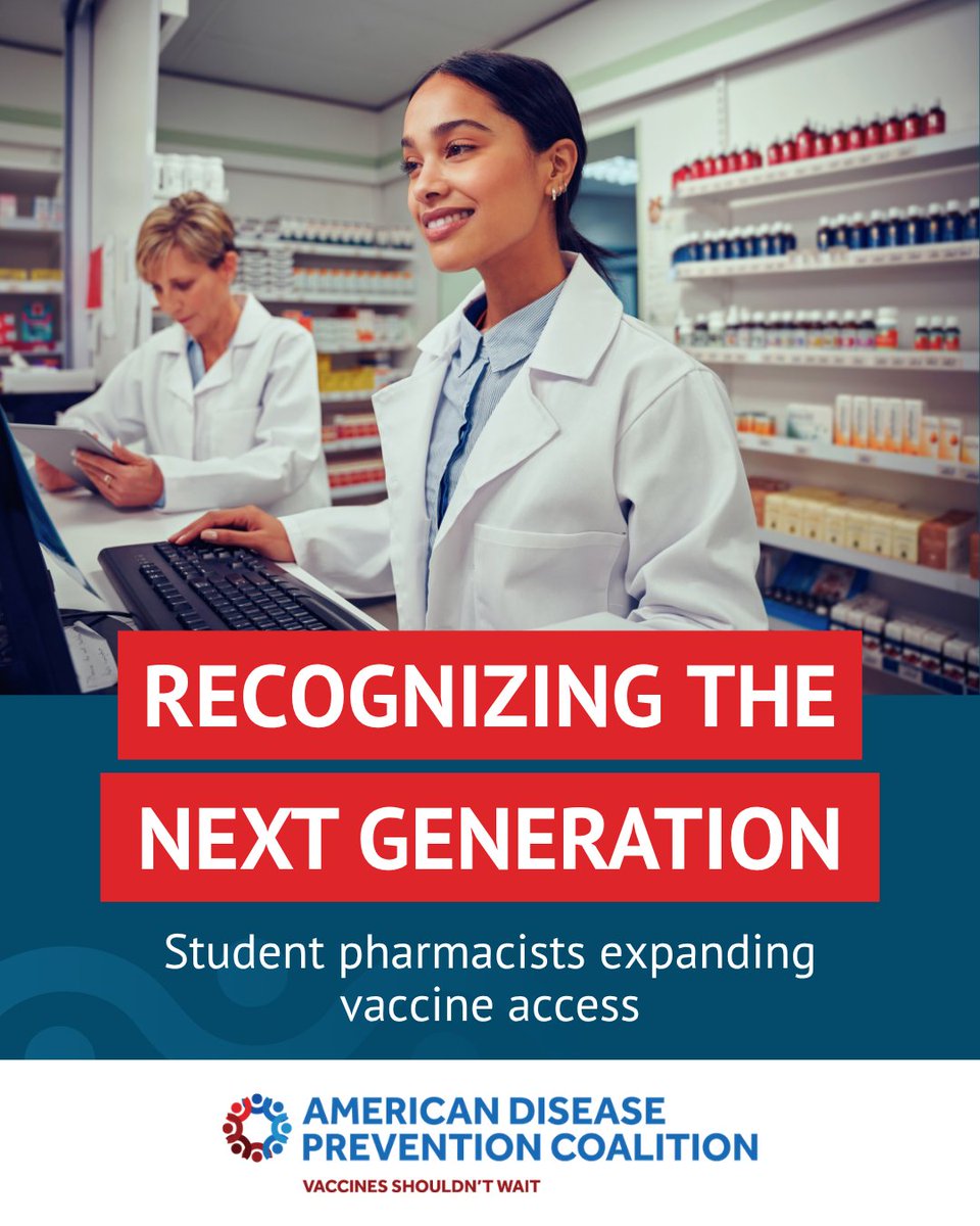 ADPCVaccines's tweet photo. October is American Pharmacists Month &amp; we’re celebrating student pharmacists — the next generation of trusted vaccine providers.

Through hands-on training &amp; patient education, they’re preparing to help communities access vaccines &amp; stay protected during respiratory season. https://t.co/al6rSNLQb6