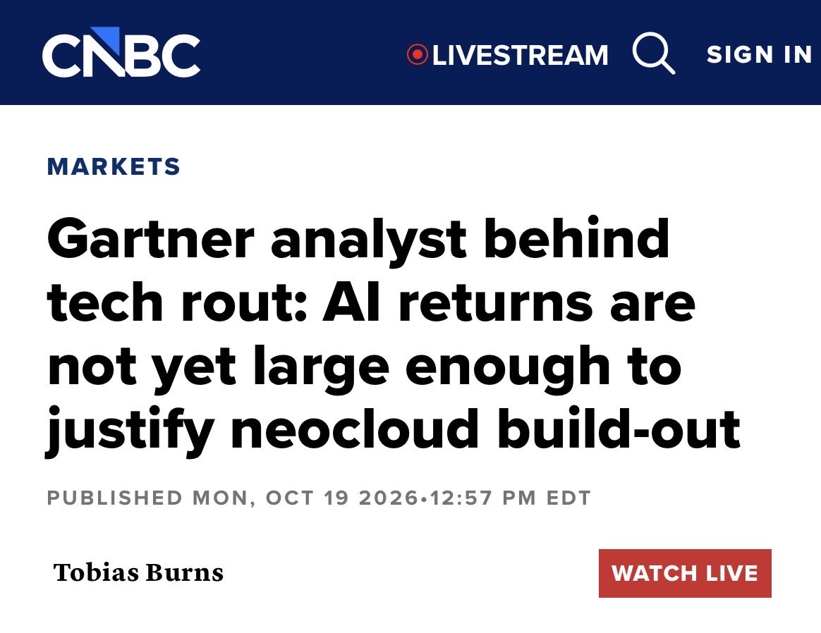 carlquintanilla's tweet photo. “.. At the moment, we have more compute capacity than we have demand, and we have a lot of the tokens and processing power being given away in freemium solutions,” he told @CNBC. “Everyone in the AI race is running for a last-man standing position.”

https://t.co/KhrUlikLt8 https://t.co/ToXrOslzCH
