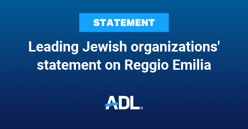 ADL's tweet photo. ADL, @jfederations, @AJCGlobal, @Conf_of_Pres and @PrizmahCJDS are appalled that a planned professional development trip by Jewish early childhood educators to Reggio Children in Italy was met with political litmus tests and antisemitic rhetoric.

This incident reflects a troubling pattern of isolating Jews and Jewish institutions and making their participation in civic spaces contingent on renouncing ties to Israel, the world's sole Jewish state. Bringing this into early childhood education is particularly disturbing.

We call on Reggio Children to issue an unambiguous public apology acknowledging the antisemitism these educators faced and take concrete steps to ensure all educators are welcomed, respected and treated equally. A commitment to justice for all children must include Israeli and Jewish children.

Read our full statement: https://t.co/WrNja4m0Fx