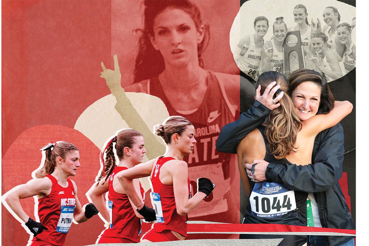 NCState's tweet photo. From NCAA champion runner to record-setting coach, Laurie Henes ‘92 has built a cross country dynasty. 🏆🏃

See how the cover star of our latest issue of #NCStateMag has coached with kindness and trust for over 30 years. 🔗 https://t.co/jWK69zFFJl https://t.co/emHsifny4u