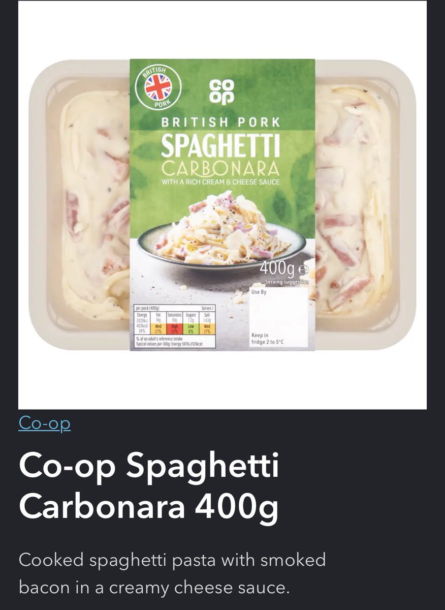 Maddieshungry's tweet photo. Spaghetti carbonara - 483 https://t.co/SXUOnSTLox
