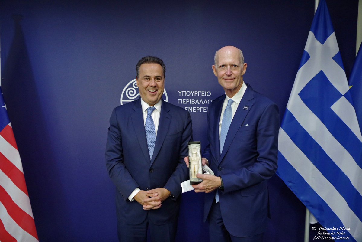 SenRickScott's tweet photo. Greece is a crucial NATO ally and a reliable partner to the United States. America First requires a strong NATO.

I am grateful that I had the opportunity to talk with leaders in Greece to maintain close ties with our allies and ensure the sustainment of freedom in our great countries.