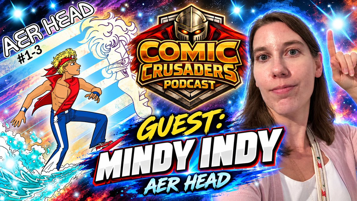 ComicCrusaders's tweet photo. Independent cartoonist Mindy Indy joins me on the Comic Crusaders Podcast to talk AER HEAD #1–3: Send Surfers to Mars!, her wild sci-fi comic mixing surfing, psychic visions, futuristic New San Diego and a mission that is literally taking surfers to Mars.

We’re getting into the grind behind indie comics, what Mindy has learned from three Kickstarter campaigns, building a series over the long haul, managing print runs, creator burnout and what happens next for AER HEAD after this campaign wraps.

The Kickstarter ends October 22, so this is your chance to hear directly from the creator before the finish line. TONIGHT | 6 PM ET ---> https://t.co/nnVmifj5Bi

#MindyIndy #AERHEAD #SendSurfersToMars #ComicCrusaders #ComicCrusadersPodcast #AlMega #IndieComics #KickstarterComics #SciFiComics @mindyindy_art