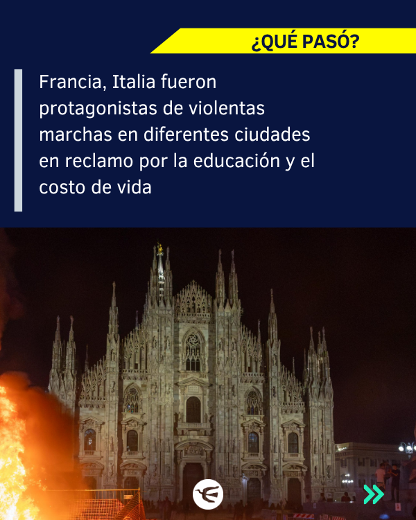 perfilcom's tweet photo. 🇫🇷🇮🇹 Destrozos, comercios saqueados y pérdidas millonarias: el saldo de las protestas en Francia e Italia.

🔥Después de las marchas, las ciudades comenzaron a evaluar los daños: vidrieras rotas, vehículos incendiados, edificios públicos afectados y negocios que deberán afrontar los costos de reparación y los ingresos perdidos.