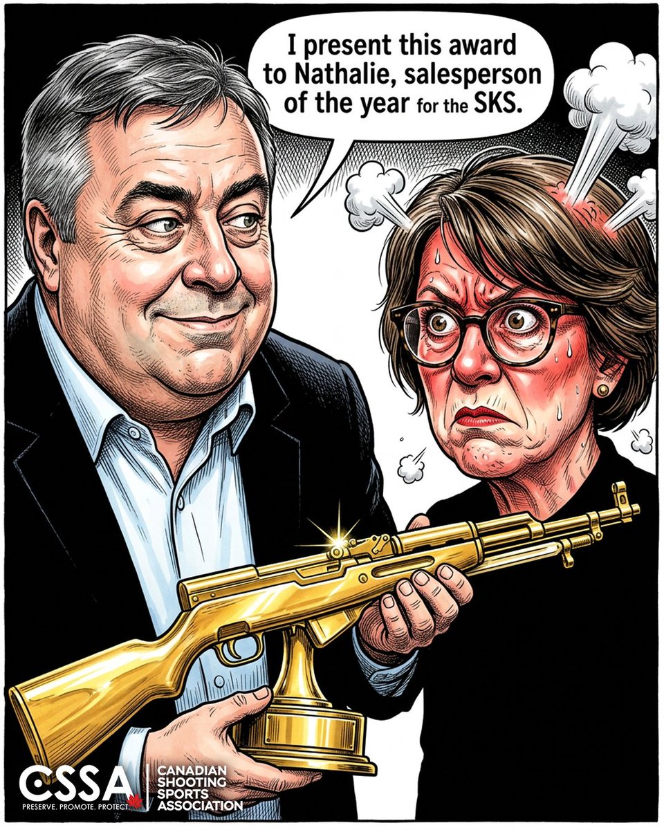 CSSA_CILA's tweet photo. Nathalie Provost’s group: “We have to ban the SKS to close the assault-style loophole.”

Canadian gun owners: clears the shelves of a non-restricted rifle Ottawa can’t track

Tony Bernardo: “Salesperson of the Year.” https://t.co/jjM0F4YuYr