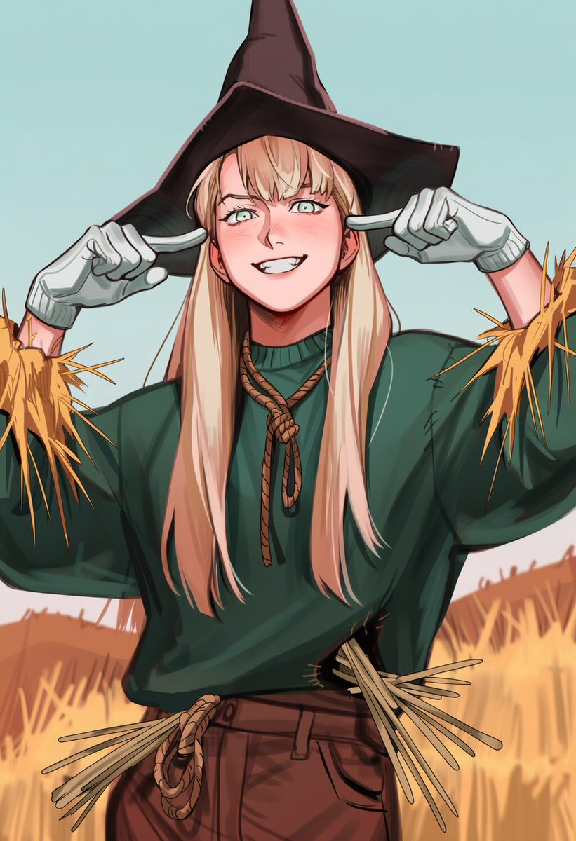 theexileddraco's tweet photo. Wife's 31 Days of FemMalfoy Halloween  
#19 - Scarecrow https://t.co/vGakfiDt5s