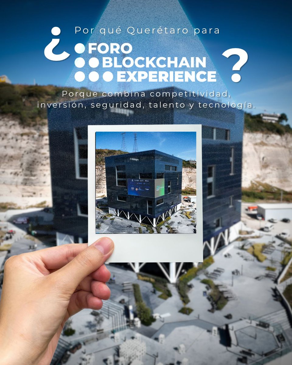 ForoBlockchain's tweet photo. 🚀 Querétaro no solo habla del futuro. Lo está construyendo.

Competitividad, talento, inversión y tecnología hacen de Querétaro un punto de encuentro para impulsar la innovación y conectar nuevas oportunidades.

#ForoBlockchainQuerétaro2026 #Blockchain #Querétaro #Innovación https://t.co/KaA16Jt6El