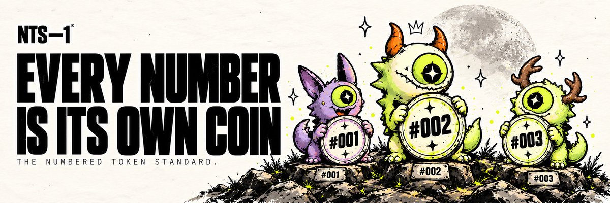 NTS1_standard's tweet photo. Every number is its own coin.

Each NTS-1 character is a separate fungible token, with its own artwork and on-chain number within a capped collection.

Start with CRYPTID or create your own collection.

https://t.co/FyRQHh76Nd https://t.co/I7z7biaRIC