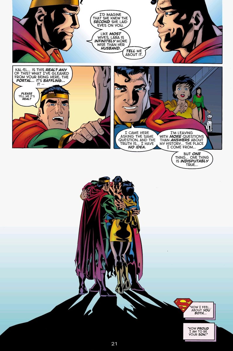 LuthorRepuesto's tweet photo. @hexdak2026 @Luthor1940 1. Si preferís más que le importe su lado humano entonces te gusta Spider-Man, o Billy Batson, porque el personaje real les da importancia a ambos. El de Snyder no prioriza el lado alien, larp larp sahur. 
2. Comic horrible, desactualizado y no canon. Actualiza tu software. https://t.co/qyApj27XBi