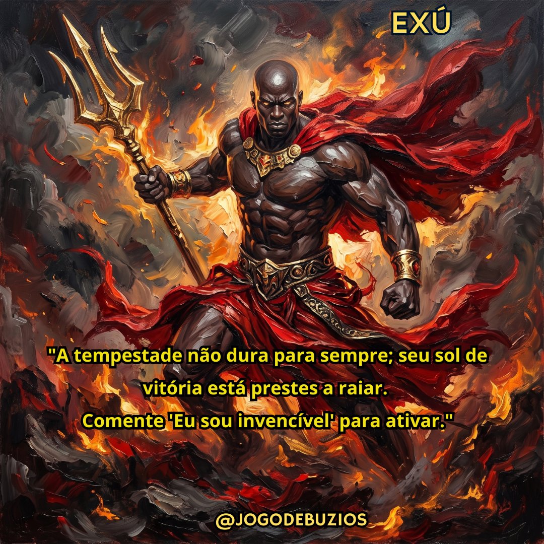 candomble's tweet photo. "A tempestade não dura para sempre; seu sol de vitória está prestes a raiar. Comente 'Eu sou invencível' para ativar."
Consultas: 11-99211-0000
#exú #pombagira
#jogodebuzios #jogodebúzios #jogodebuziosonline https://t.co/BJtpKvJQpG