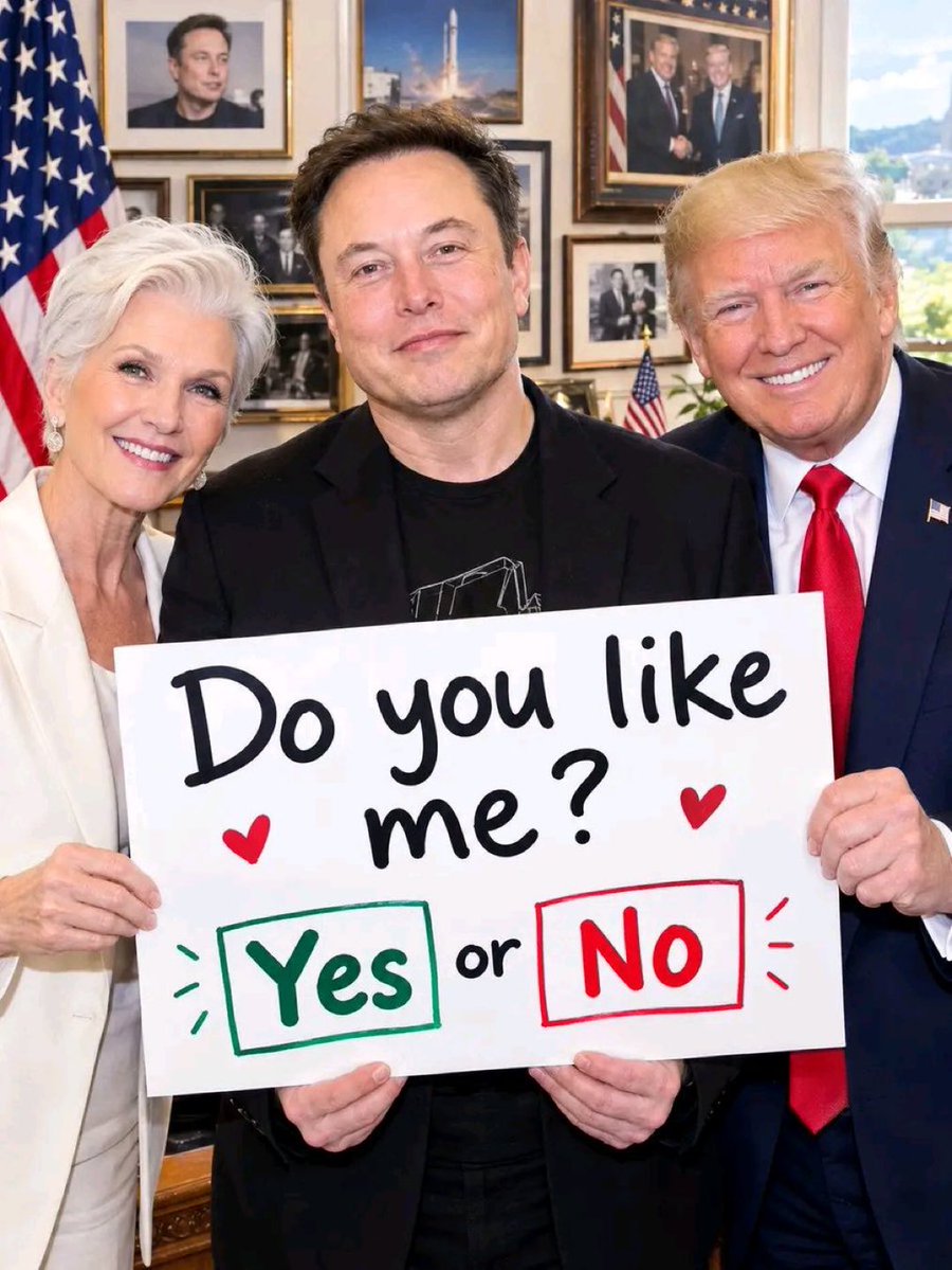 ZehBanga's tweet photo. 🇺🇸❤️ Elon Musk, Maye Musk &amp; Donald Trump — Do You Like Them? YES or NO? 🤔

Here’s a creative AI-generated photo featuring Elon Musk, his mother Maye Musk, and Donald Trump together in a bright, patriotic American setting! 🇺🇸✨

💬 Your Turn! Who do you like the most? #elonmusk https://t.co/3T5qgte8UQ