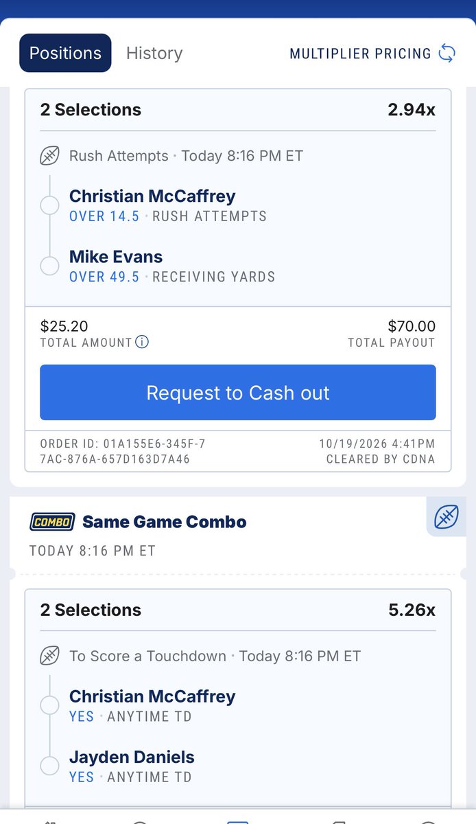 PhilBigFella's tweet photo. Who’s ready for calculated action tonight? Two @NFL_MNF 2-leg prop parlays that I like! Also will have a bonus #NHL play posted! Click the link to quickly sign up for #FanDuel get $250 when bet $5! #BigFellaPhil #BigFellaLocks #NFL 

ODDS: @FanDuel 

🔗 https://t.co/gJdI35ageO https://t.co/odGv2Yrpff