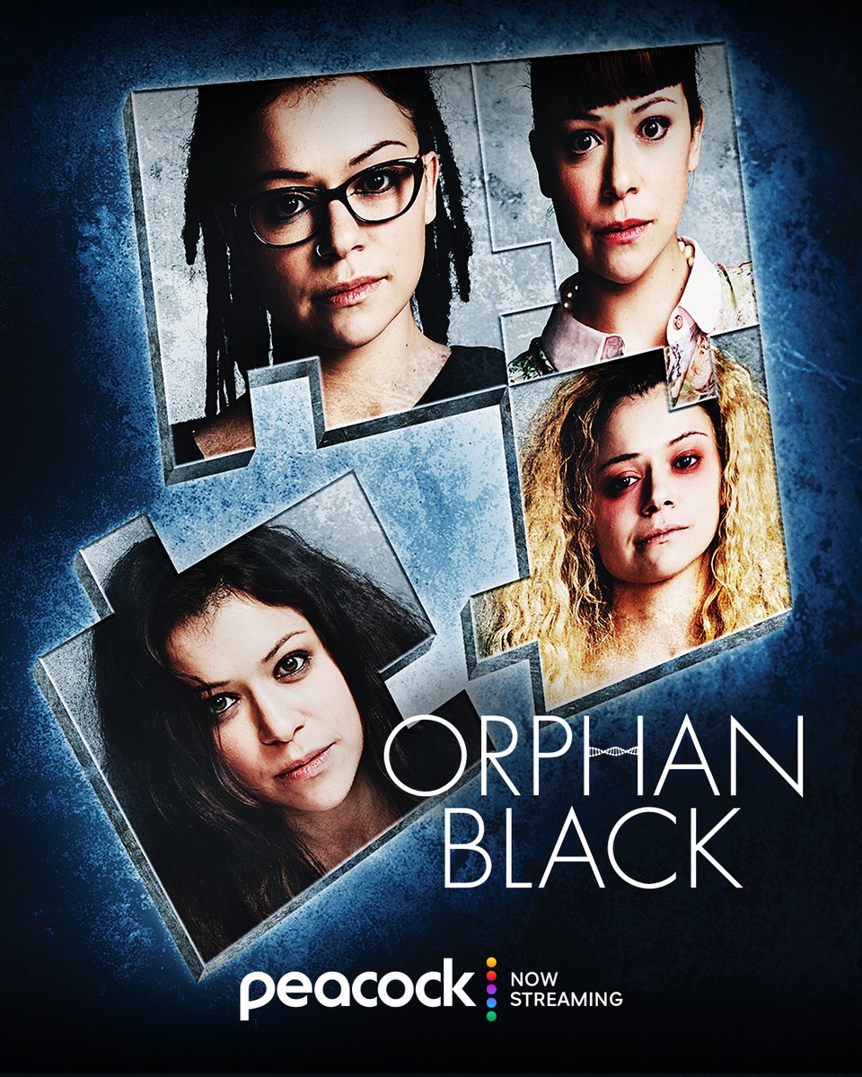 peacock's tweet photo. Hello sestras! 

#OrphanBlack is now streaming on Peacock. https://t.co/YmUoQQYjaQ