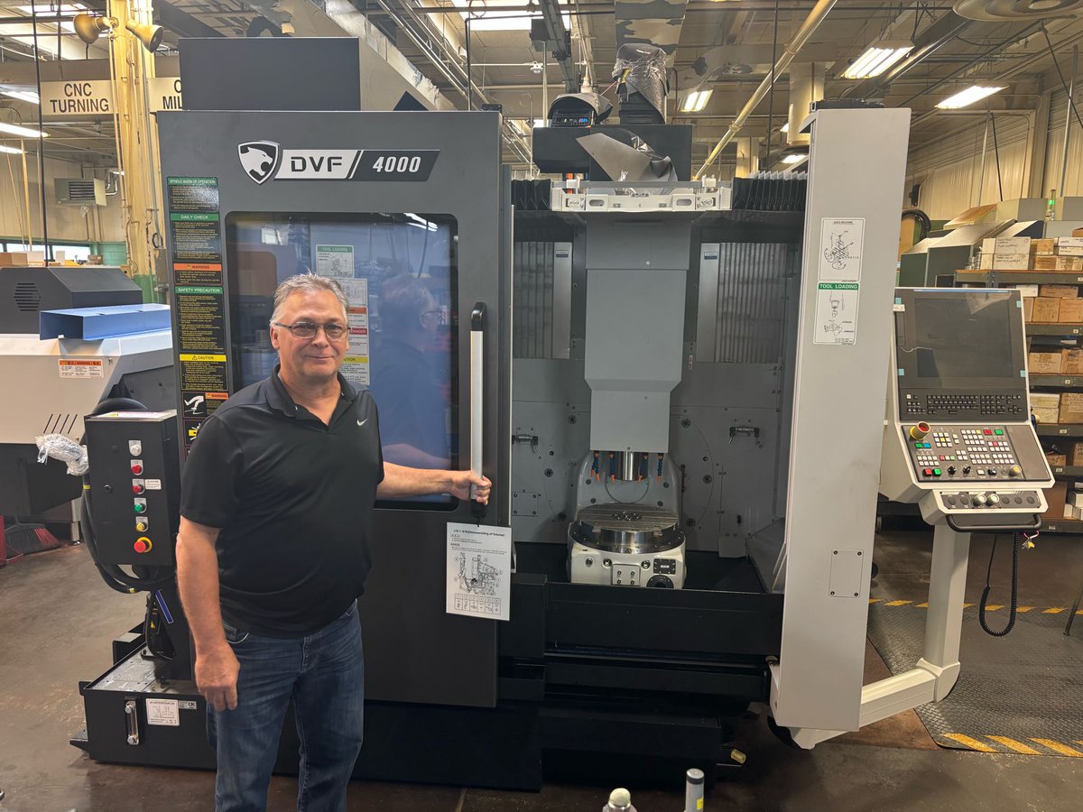 EllisonTech's tweet photo. New capabilities in Northeast Ohio! Another DN Solutions DVF 4000 landed and installed for a happy customer. 📈 We're proud to be part of this shop's growth. #EllisonTechnologies #CNC #5Axis #Manufacturing #DNSolutions https://t.co/2gehlVLDIG