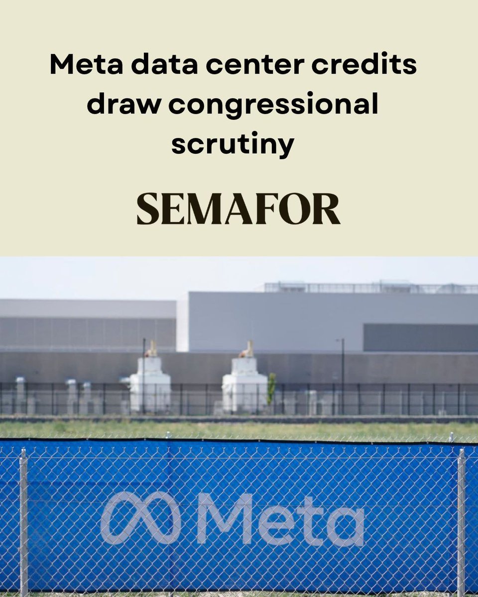RepDelBene's tweet photo. Meta is trying to use a federal program meant to foster innovation to fund its massive data center buildout.  
 
That’s why I’m leading the charge in Congress to fight against this potential abuse of the tax credit &amp; stand up for our communities.  

https://t.co/UOZKDskmZO https://t.co/k1TfkbL40R