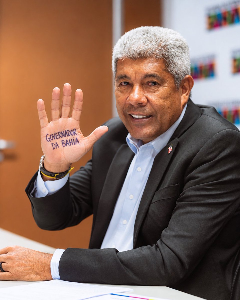 Jeronimoba13's tweet photo. Cada um faz o que sabe, né? 😂✋🏾

Tenho muito orgulho de ter sido escolhido mais uma vez para estar Governador da Bahia. ❤️

E na palma da mão de vocês, o que estaria escrito? https://t.co/y3vnHMPSWE