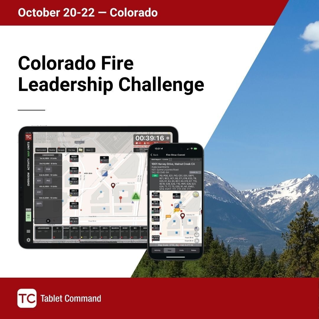 TabletCommand's tweet photo. We're thrilled to be in Keystone, Colorado from October 20-22 at the Fire Leadership Challenge!

Drop by the booth to find out how Tablet Command can help you streamline communication, improve coordination, and access critical information when it matters most.

#TabletCommand https://t.co/lr6dCENOZh