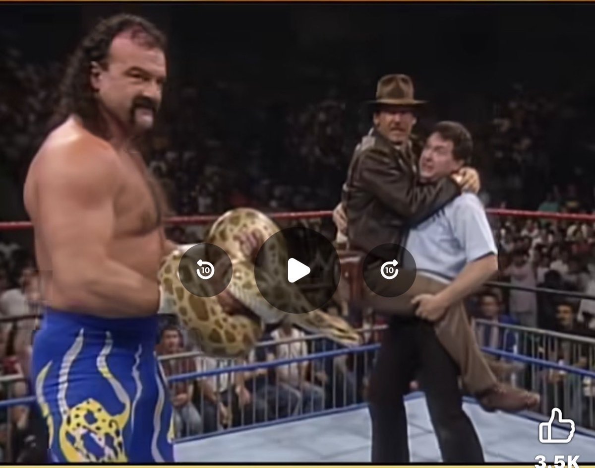 DanLongAuthor's tweet photo. @JakeSnakeDDT Amazing how AI is now… Jake the Snake vs Indiana Jones 😂 https://t.co/bbDLnDfdM1