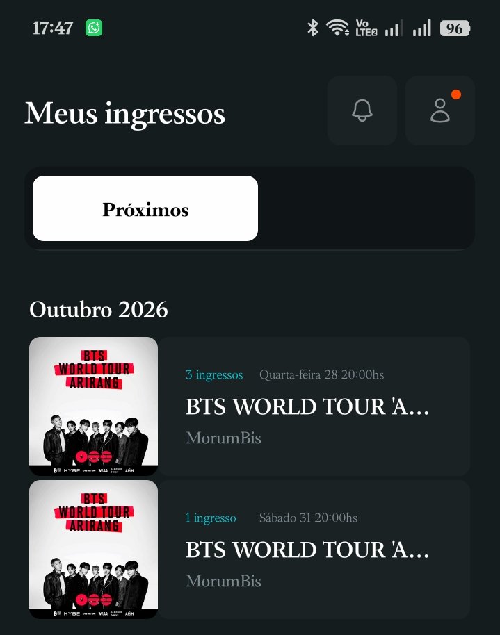 pomoonha's tweet photo. @GabrielaSidrs1 vendo ingresso BTS 31/10 💜 arquibancada, meia-entrada de estudante. tô precisando vender por R$ 1.000, mas estou disposta a negociar! sou do Ceará, então se alguém daqui tiver interesse, melhor ainda. transferência pelo Quentro, pagamento via pix ou cartão. interessados, chamar https://t.co/ZBhizEFfFc