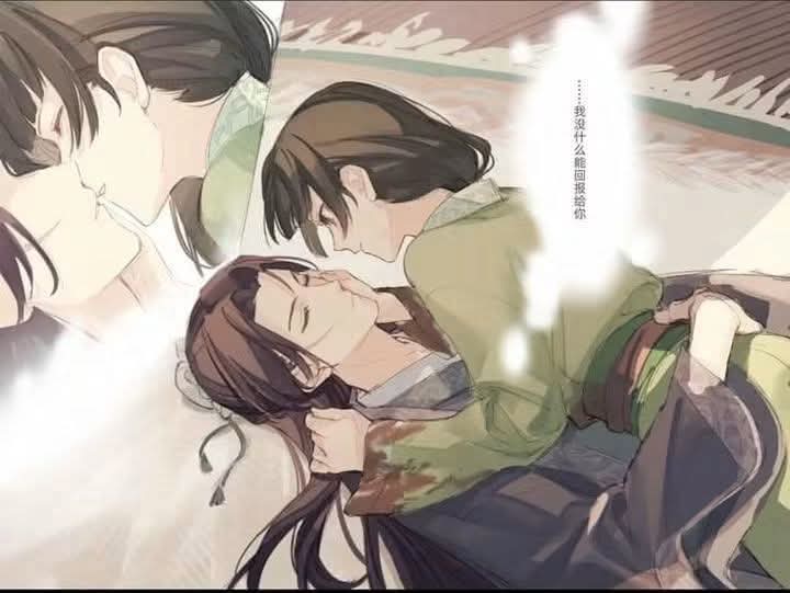 Dockyworks's tweet photo. Spoiler again [ Skip if you don't want to read]
One of the triggers for Maomao to accept Jinshi's feelings was Chue. Maomao was kidnapped for the second time while in the West and experienced several terrible events. 

Chue asked Maomao to be honest with her own feelings, urging Maomao not to make a fool of herself.

When Maomao came home, she looked messy; her clothes were full of blood and tired; she unknowingly went into Jinshi's room even though she was very tired and sleepy. Jinshi opened the door then pulled Maomao inside, making them lie together on the floor.

Maomao fell right on top of Jinshi; she could see Jinshi's tired face too. Jinshi couldn't sleep well when Maomao was kidnapped.

Jinshi felt so relieved when he saw Maomao come back safely; he hugged Maomao and fell asleep.

 Maomao could see Jinshi's face clearly, then Maomao kissed Jinshi's sleeping lips; this was the first kiss that Maomao initiated without force, and then Maomao fell asleep in Jinshi's arms. 

They both fell asleep soundly after a long time. Jinshi moved Maomao to his bed. Jinshi felt guilty for sleeping first, even though he was sure Maomao was more tired than him. Jinshi stretched out his hand and kissed Maomao's forehead gently. After that he told Suiren to prepare water and a change of clothes for Maomao.

In this volume we can see the sweet development of Maomao's feelings for jinshi🥰

Credit: kyky Amalia on Facebook