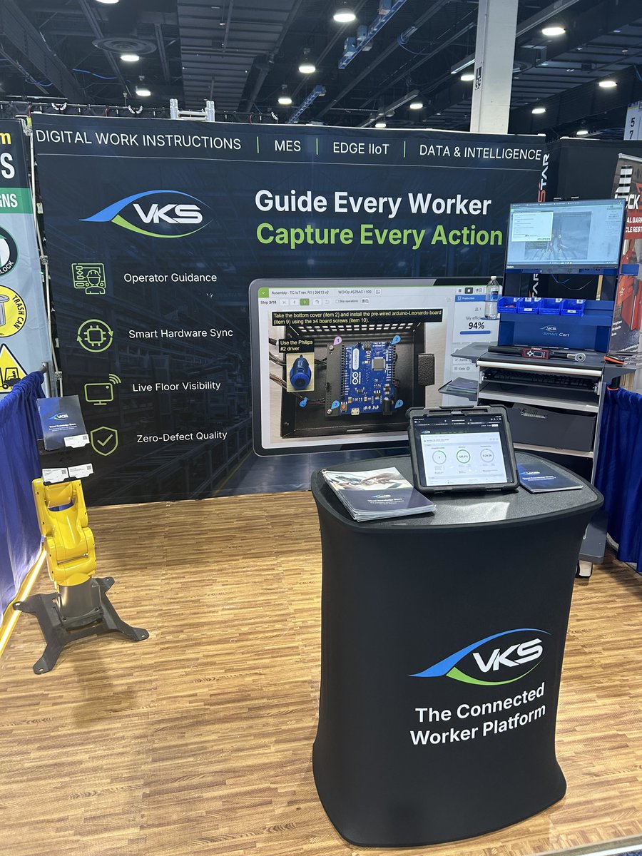 vksapp's tweet photo. 📦 Day 2 of @Packexposhow 2026 is underway!
Only 2 days left to visit VKS at Booth N-5368 in Chicago! 👋
Discover how digital work instructions boost productivity and connect your shop floor.
#VKSapp #PACKEXPO2026 #Manufacturing #SmartManufacturing https://t.co/dyIX0y4ZCo