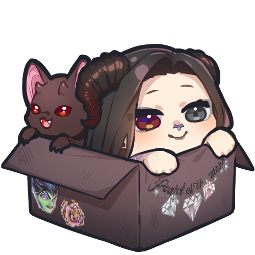 DovaQueenx's tweet photo. Thank you @Tekkirin  for the cutest box art gift!  So sweet of you 🖤

Art is done by @/rabuwu_ https://t.co/EmSFV9uzx8