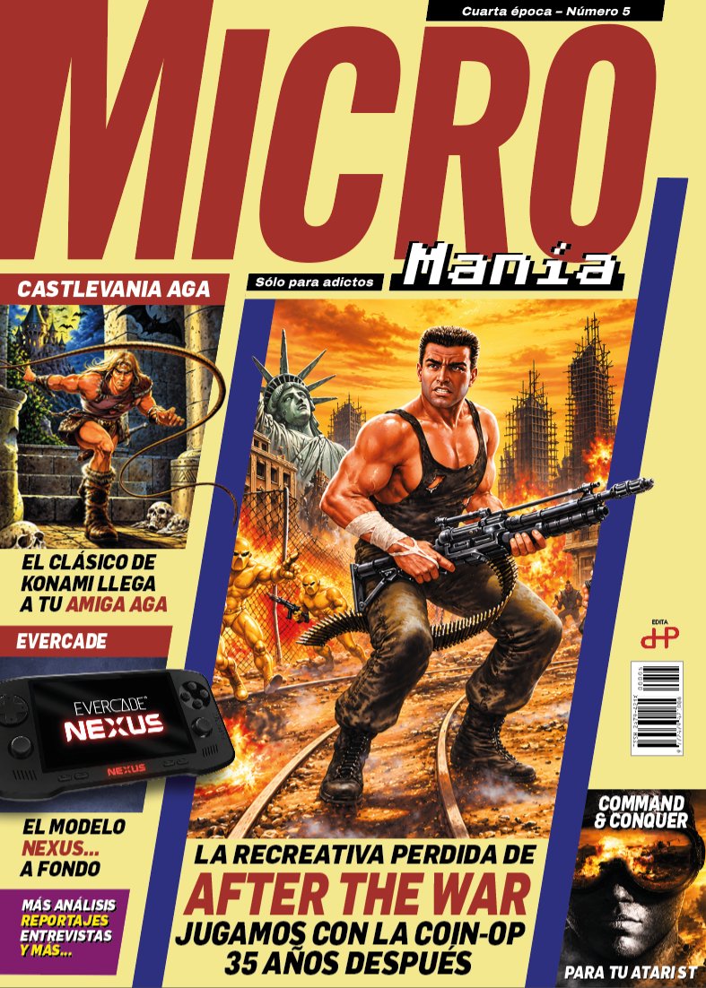 MicroManiaPapel's tweet photo. Ya tenéis el número 5 de #Micromanía a la venta y, en esta ocasión, vamos a descubriros un hallazgo casi arqueológico: hemos asistido al regreso, 35 años después, de una coin-op legendaria, de After the War.

Una recreativa que tiene una historia alucinante detrás y que fue, aunque no lo creáis, decisiva para el futuro en los años 90 de Dinamic. 

Y ojo, que After the War no se terminará con las páginas que le hemos dedicado. Vais a poder tener de regalo 🎁, en exclusiva, algunas de las mejores versiones de After the War para sistemas de 16 bits  ⌨️ y arcade.

Y habrá algunos regalos solo para los que comprési la revista.

Suscríbete a Micromanía desde aquí:  https://t.co/sK11BEP0Am

O compra el número suelto desde aquí: https://t.co/RY3VqCVBID

O completa toda la colección aquí: https://t.co/FbtX4pLG1p