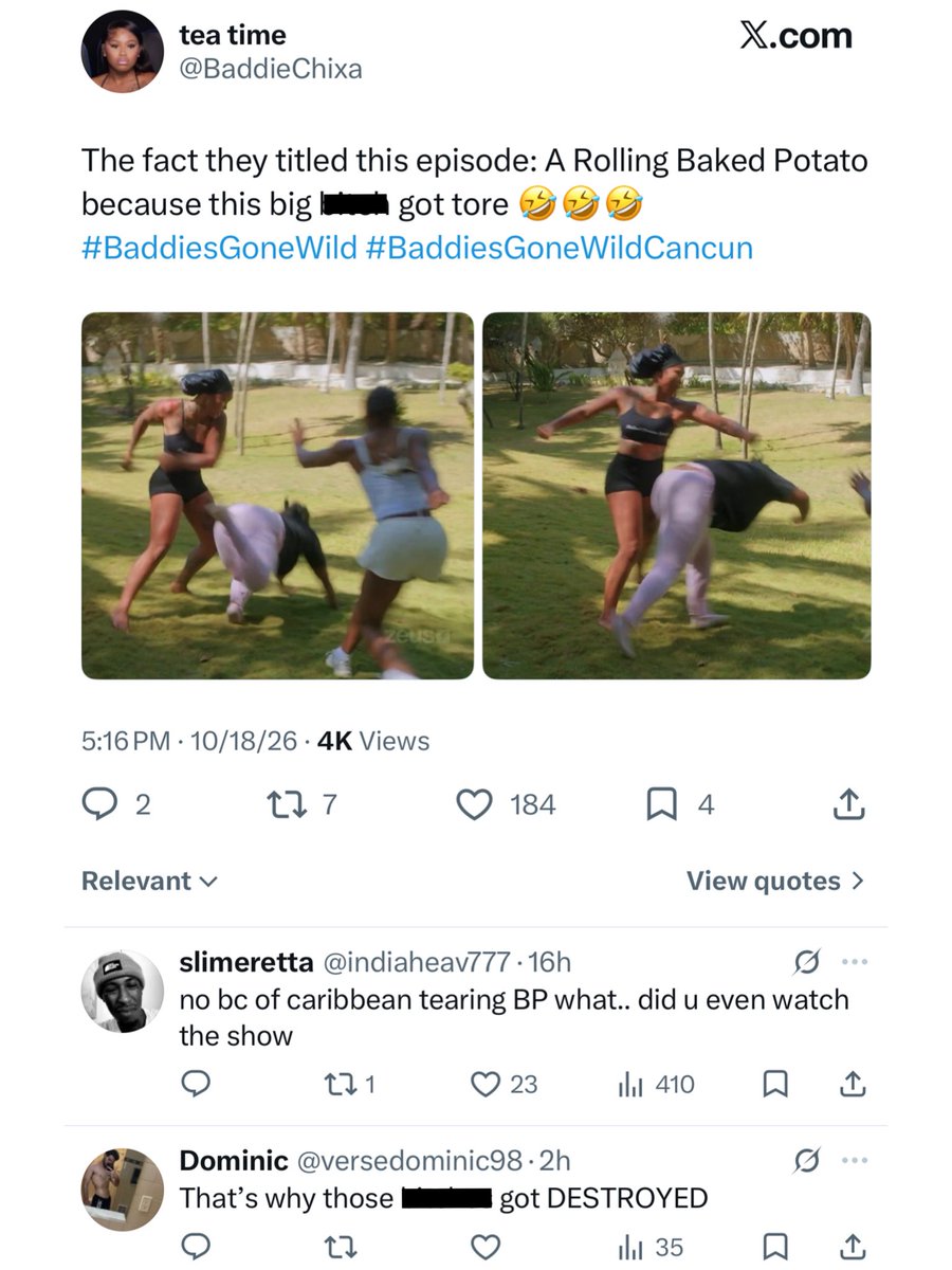 The_ZeusNetwork's tweet photo. 🔥 #BadBoysCancun was TRENDING at #19 with #Mustang, @dullydmiracle &amp; @gmftutu_ while #BaddiesGoneWildCancun held it down at #28 with #Cerose, #BigLiddy &amp; #MsBP!! 😈🤪 Swipe 👉🏾 to see what the FANS were saying about BOTH shows &amp; drop your thoughts!!👇🏾 https://t.co/NGaBKSIr30