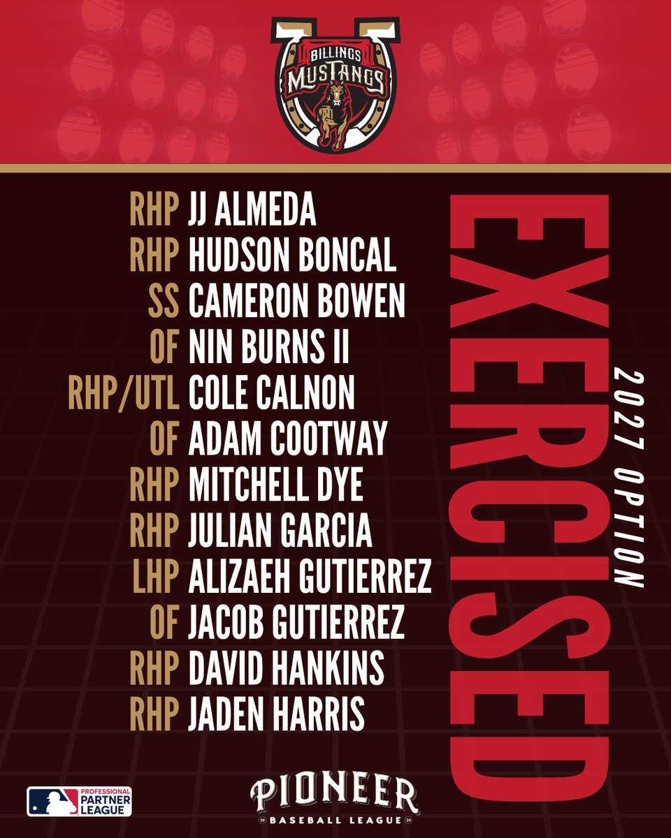 PBL1939's tweet photo. ⚾ PBL TRANSACTION REPORT | 10.19.26

The offseason is underway, and roster activity is picking up across the Pioneer Baseball League!

Here's the latest involving @Mustangs and @BoiseHawks.

👇 More moves in the thread. https://t.co/0WeFDDTSyV