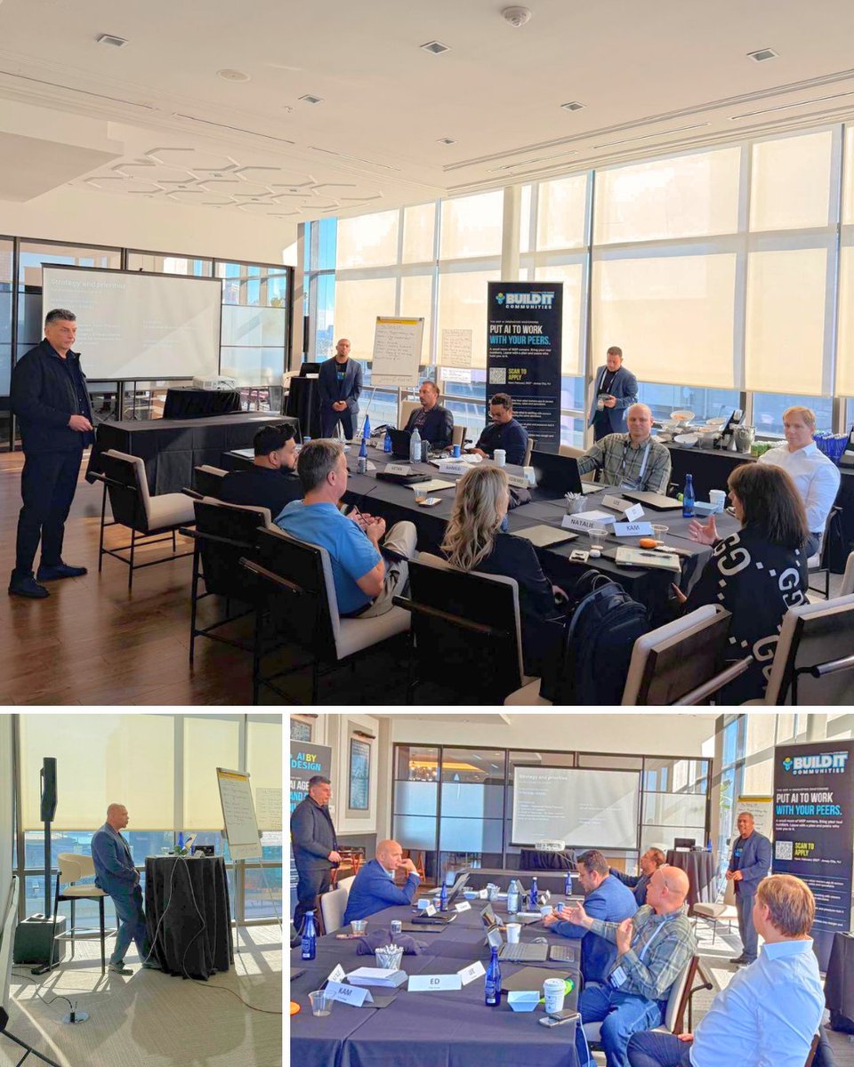 BuildIT_U's tweet photo. The afternoon at the AI Mastermind Boardroom got practical: peer hot seats, a Commitment Workshop, and a Commitment Circle where each member stated one measurable 90-day commitment. Applications for future boardrooms are open: https://t.co/y9Lf9fFvfD

#AIMastermind #MSPLeadership https://t.co/K7owJC5TjG