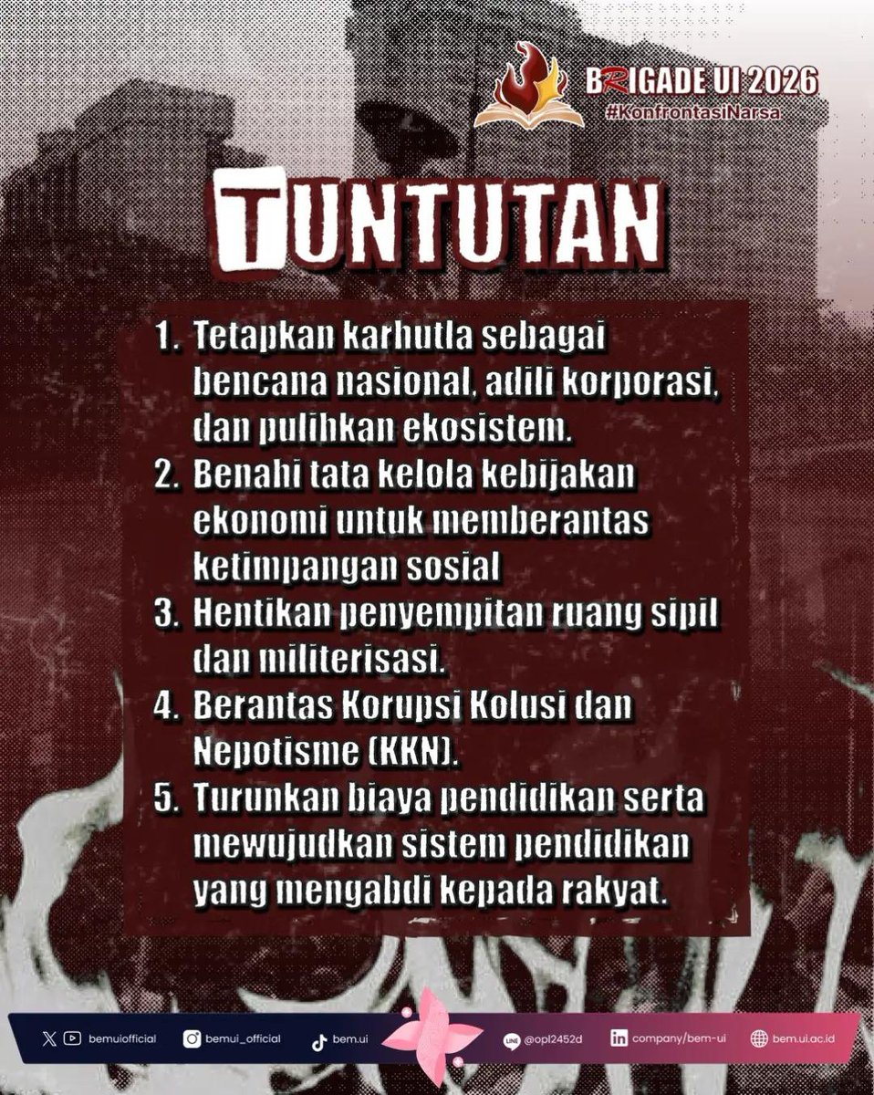 cariaeosa's tweet photo. TEMAN-TEMAN DARI UI MEMBAWA 5 TUNTUTAN GAES. SEMUA DIUNDANG, SEMUA BOLEH DATANG!! https://t.co/EhZAPUxbqU