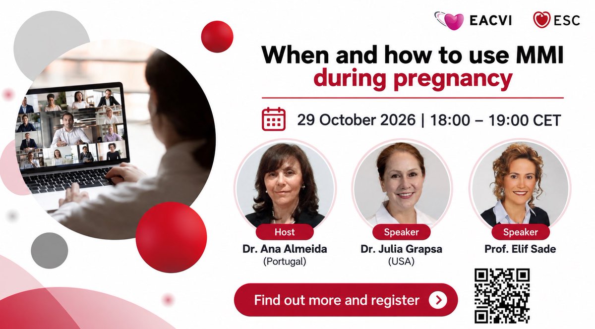 JGrapsa's tweet photo. Don’t miss #EACVI webinar on how to use #multimodality #imaging during pregnancy and peripartum under @escardio @EACVIPresident with @leylaelifsade @anagalmeida1 

Register today : https://t.co/OowTUSSiZQ

@escardio 
@MGBWomenHeart 
@MassGenBrigham https://t.co/s2hpbapIsL