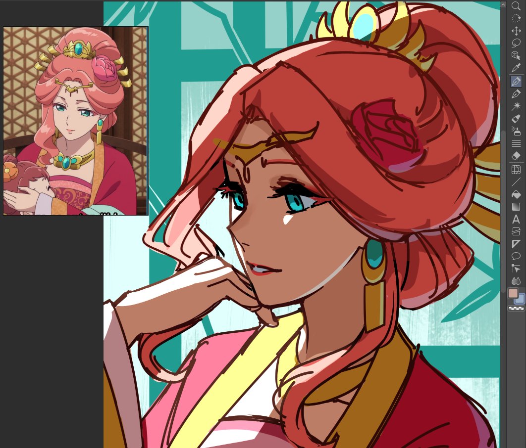 Caminukai's tweet photo. back to work today, enjoy this Gyokuyou WIP! 🩷 https://t.co/5lCOBf5mU8