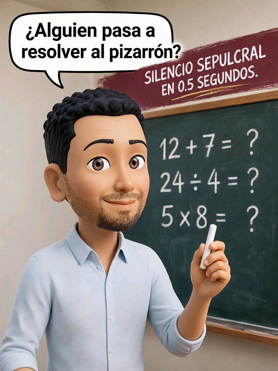 David_DDT's tweet photo. 30 alumnos hablando al mismo tiempo, pero apenas pregunto si pueden pasar al pizarrón y el salón queda en silencio absoluto.

#MaestroDavid https://t.co/vSGt7NizC9