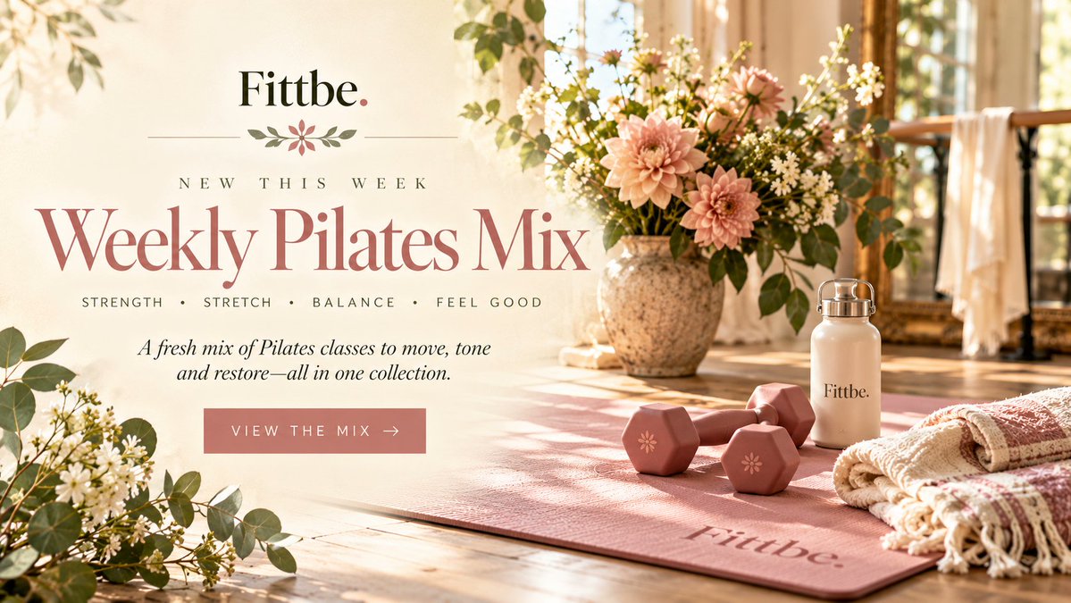 Fittbe's tweet photo. A new week, a fresh mix, and a little time set aside for beautiful movement. 🍂

This week at Fittbe., we’re bringing together Pilates and Barre for a thoughtfully balanced collection of classes, from our 50-minute Center Strong Pilates + Barre to a quick six-minute ab session when time is short.

✨ Your Weekly Mix includes:
• Full-body Pilates + Barre
• Stretch, lengthen & stabilize
• Energetic abs, obliques & legs
• Dynamic Barre/Pilates with weights and balance work
• Full-body conditioning
• Arms, core & flexibility
• A little extra love for your abs

Choose the class that suits your day, mix and match throughout the week, or settle in for a longer practice when you have the time. There’s room for strength, stretch, a little challenge, and the pleasure of moving well.

Seven classes, plenty of variety, and a lovely way to make movement part of your week.

Find your new Weekly Mix at Fittbe. 🤍

#Fittbe #PilatesAtHome #BarreWorkout #PilatesAndBarre #BeautifulMovement #WeeklyWorkout #HomePilates