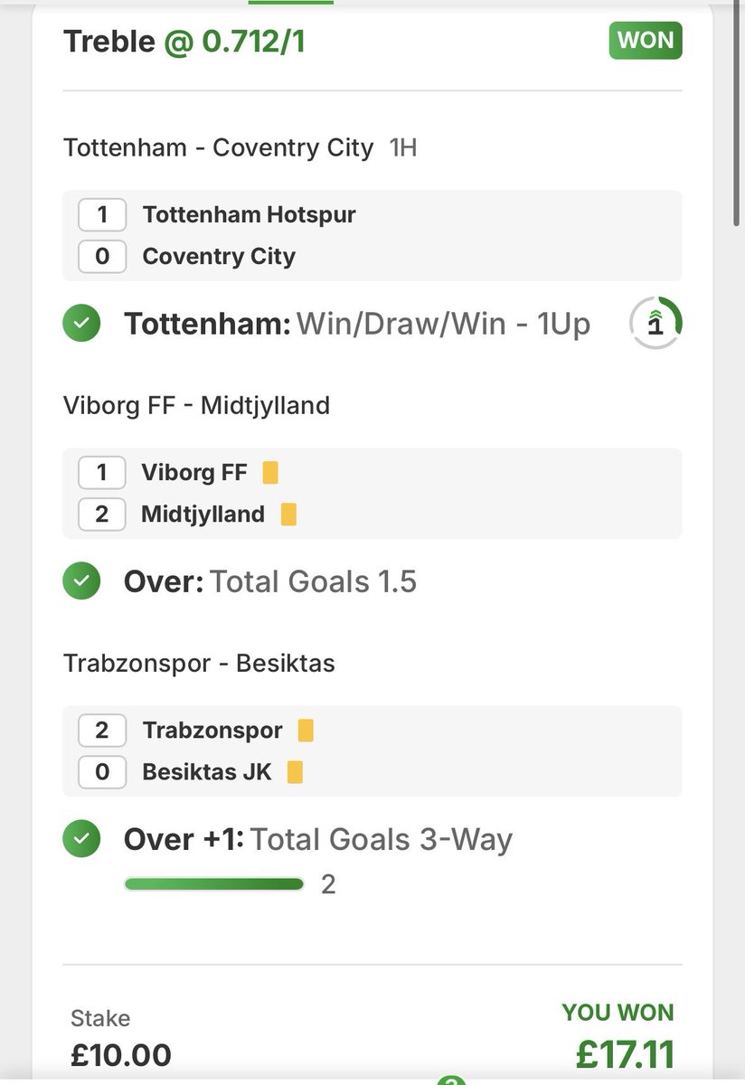 AiFootyTipster's tweet photo. BET OF THE DAY IS A WINNER! ❤️🔥💥 https://t.co/kzOk5VqLyP