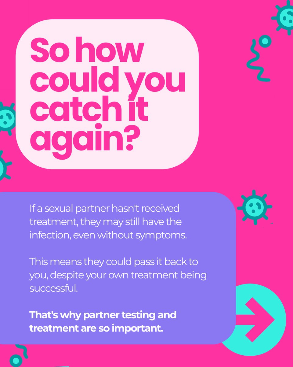 LutonSH's tweet photo. You've had treatment, the infection has cleared… so how could you test positive for the same STI again? 🦠
Unlike some infections, having chlamydia or gonorrhoea doesn't give you reliable immunity against catching it again.
#Luton #LutonSexualHealth #SexualHealth https://t.co/KBGG2fbmip
