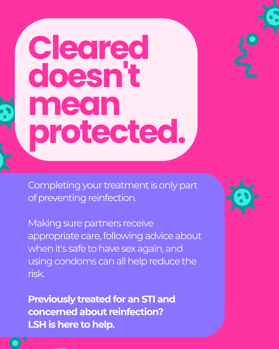 LutonSH's tweet photo. You've had treatment, the infection has cleared… so how could you test positive for the same STI again? 🦠
Unlike some infections, having chlamydia or gonorrhoea doesn't give you reliable immunity against catching it again.
#Luton #LutonSexualHealth #SexualHealth https://t.co/KBGG2fbmip