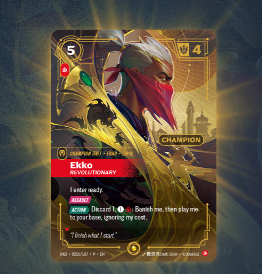 RiftboundGG's tweet photo. Riot is finally doing unique arts with Champion stamps! This is huge, hopefully they start doing this for Summoner Skirmishes champion stamped cards as well. Definitely going to pick up one of these Ekkos.
#riftbound #tcg #leagueoflegends https://t.co/ksQIyTbXfH