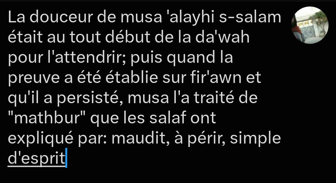 wanmilqutud's tweet photo. @DonFatinn Pour revenir au sujet de base (puisque je me beurre de tes attaques personnelles), voilà ce que je répondais et je t'invite à aller lire les tafasir avant de prêcher ce que ton 'aql madkhali t'insuffle https://t.co/P72xew1Uua