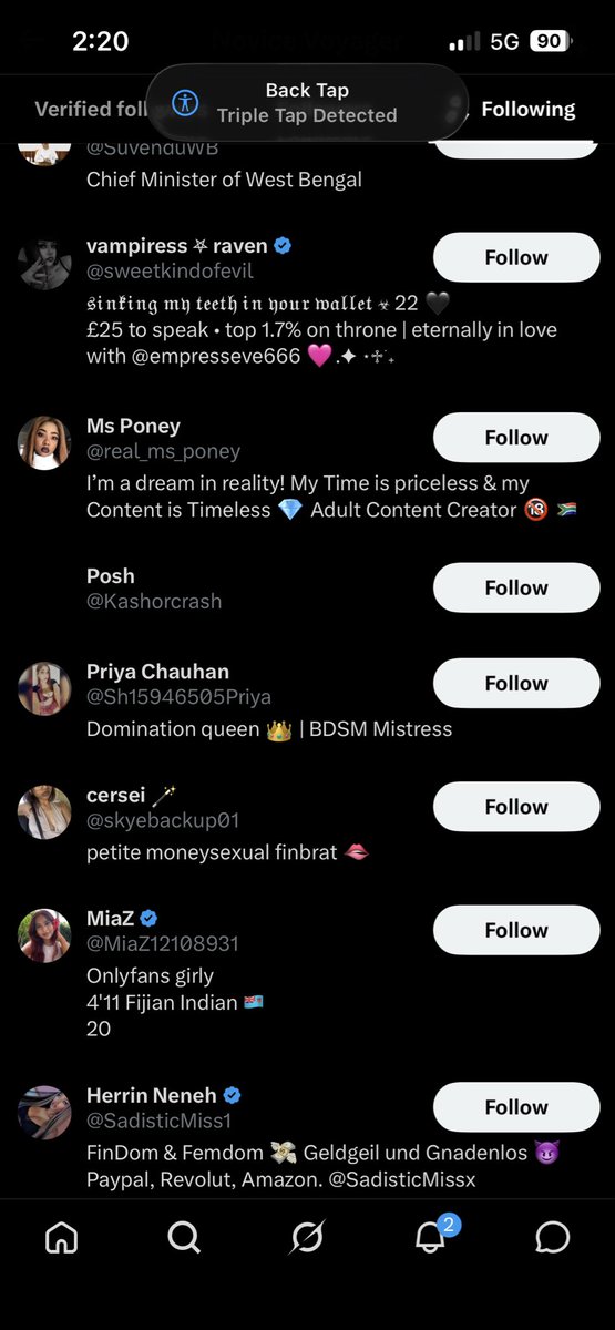 AlphaOfShrgrl's tweet photo. The one who harasses women online and has a history of doing so, suspended Goddess Shriyanka’s account. 

And is now threatening @GoddessZanya @CandyBabefm @VanillaCandyfm 

His I’d is : @NoviceVoyager 

Spam report him guys, whoever is a fan of her. https://t.co/0jQz4ZZ39e